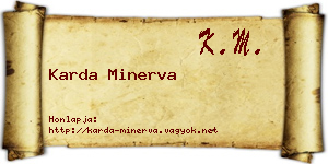 Karda Minerva névjegykártya